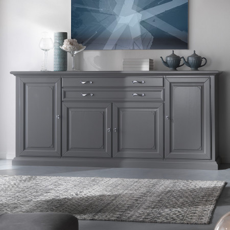 Credenza settecento 4 ante 2 cassetti legno massello