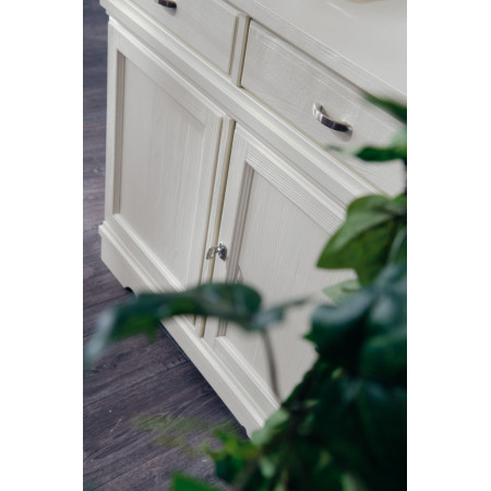 Credenza country 2 ante 2 cassetti, dettaglio maniglie
