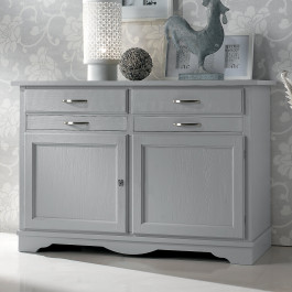 Dettaglio zoccolo credenza country 2 ante 2 cassetti