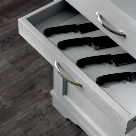 Dettaglio cassetto Credenza country 2 ante 4 cassetti