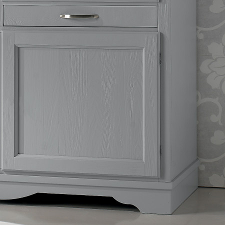 Credenza country, dettaglio anta e cassetti, legno massello