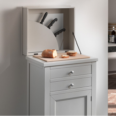 Tagliere country 2 cassetti con ribalta e porta coltelli
