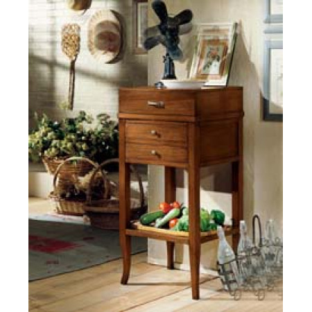 Tagliere country con 2 cassetti, ribalta in legno
