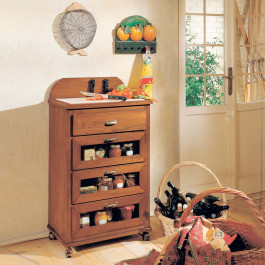 Tagliere country a carrello con ruote Tagliere country a carrello con ruote