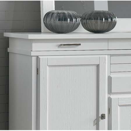 Credenza country 4 porte 7 cassetti, dettaglio chiusura