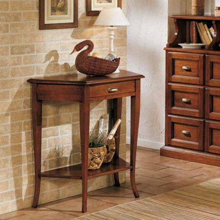 Consolle country 1 cassetto in legno massello