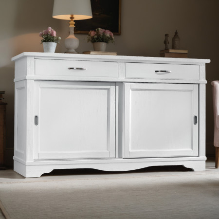 Credenza country 2 ante scorrevoli bianca