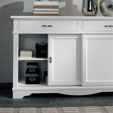 Credenza country 2 ante scorrevoli dettaglio ripiano