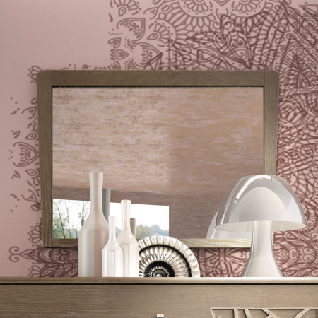 Specchiera Manhattan con cornice in legno massello
