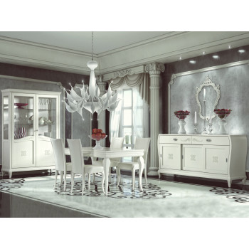 Sala da pranzo in stile contemporaneo con decorazioni