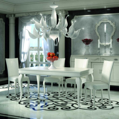 Sala da pranzo in stile contemporaneo con decorazioni