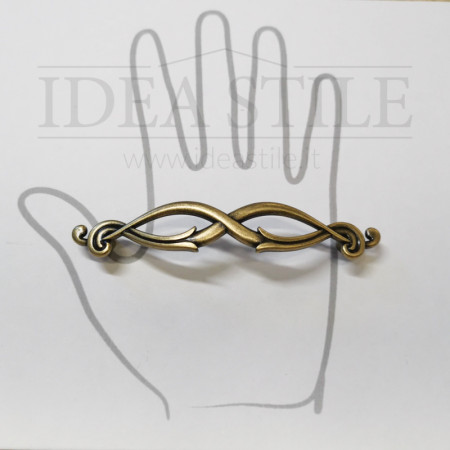 Maniglia Calle oro antico design elegante interasse 96 mm