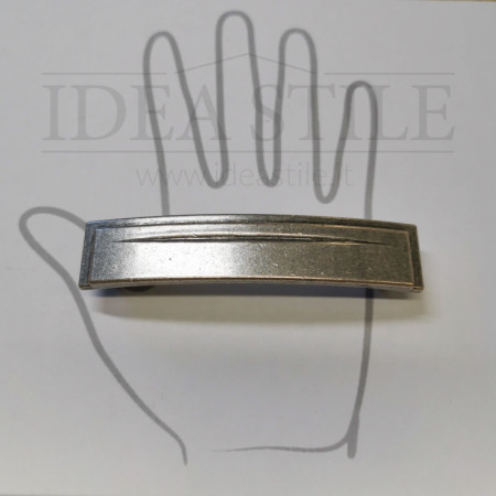 Maniglia Incisa argento antico interasse 96 mm
