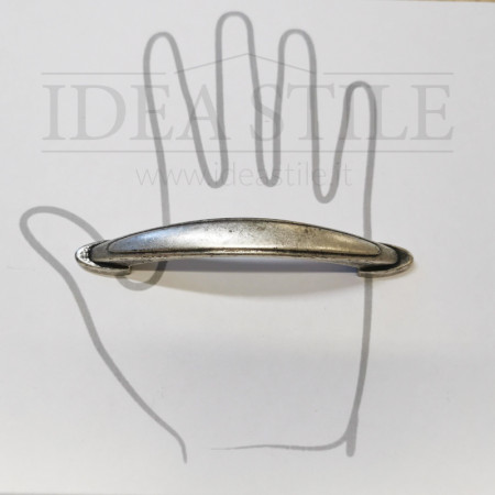 Maniglia Bristol argento antico interasse 96 mm