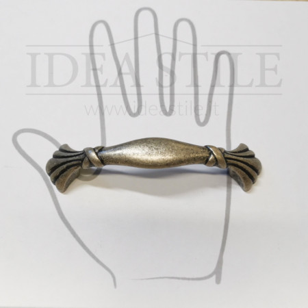 Maniglia Fassina argento antico interasse 96 mm