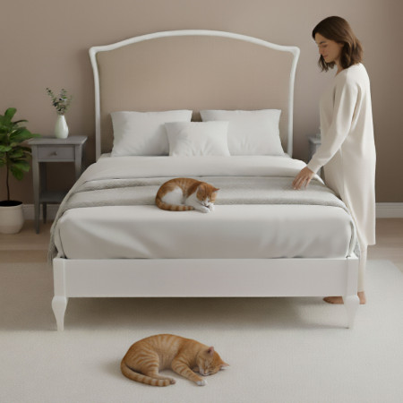 Letto Parigi con testata imbottita realizzabile su misura