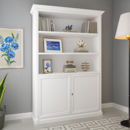 Libreria in legno con due porte