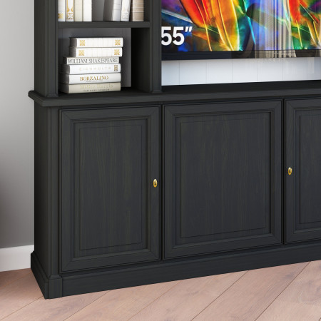 Mobile porta TV su misura, dettaglio ante in legno