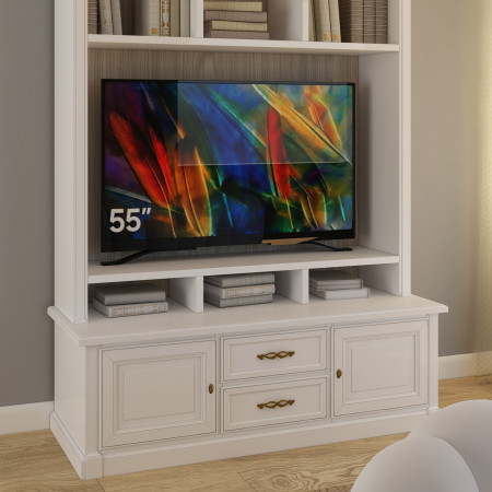 Mobile classico porta TV su misura, dettaglio ante