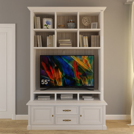 Mobile classico porta TV su misura con TV 55 pollici