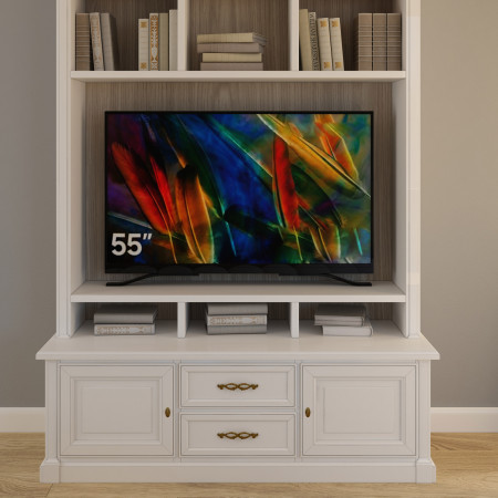 Mobile classico porta TV su misura con TV 55 pollici