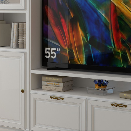 Mobile porta TV in legno su misura con decorazioni classiche