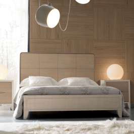 Cantiero New Age letto con testata in legno di noce