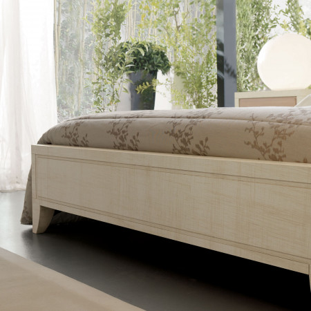 Cantiero New Age letto con testata in legno di noce