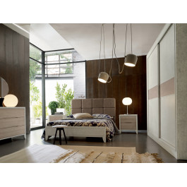 Dettaglio pediera Cantiero New Age letto testata imbottita