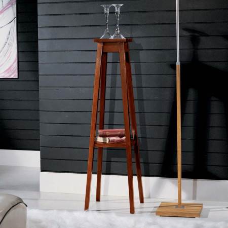 Portavasi altezza 84 cm in legno massello con pianetto