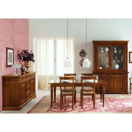 Credenza 2 ante sei cassetti in ambientazione classica