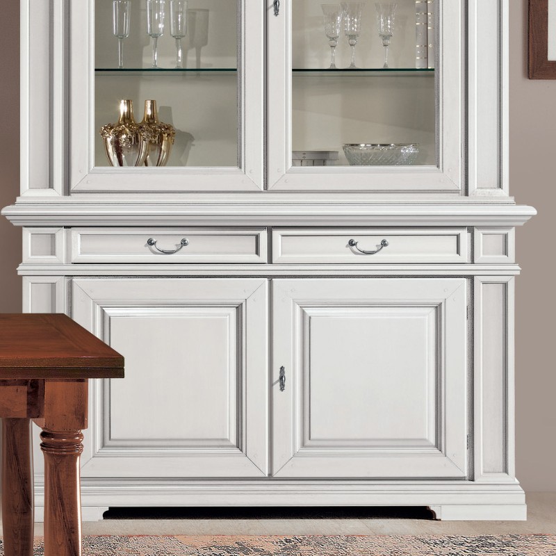 Credenza Classica In Legno Con Vetrina Dettagli Raffinati Credenza Classica In Legno Con Vetrina Dettagli Raffinati