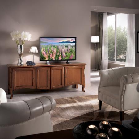 Porta TV provenzale del 700 con antine curve