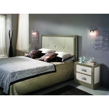 Comodino 2 cassetti contemporaneo bicolore camera