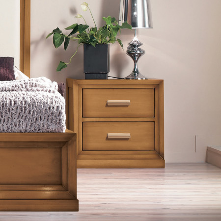 Comodino con 2 cassetti contemporaneo dettaglio cornice