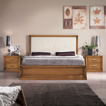 Comodino con 2 cassetti contemporaneo accanto al letto