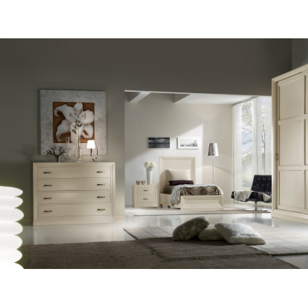 Comodino con 2 cassetti contemporaneo, vista camera