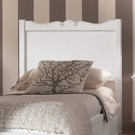 Letto una piazza di linea semplice con testata sagomata