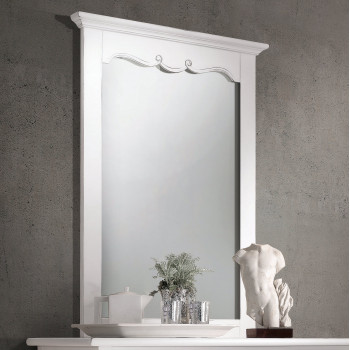 Specchiera classica in legno con cornice incisa