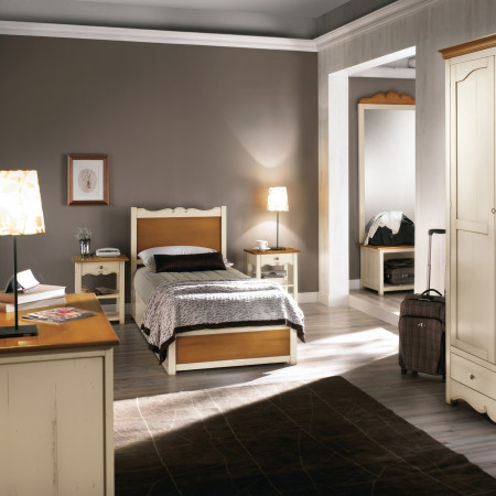 Comodino un cassetto stile provenzale in camera da letto