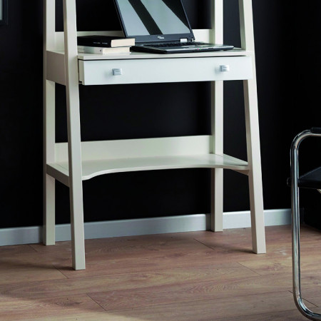 Consolle porta pc in legno massello di tiglio con cassetto