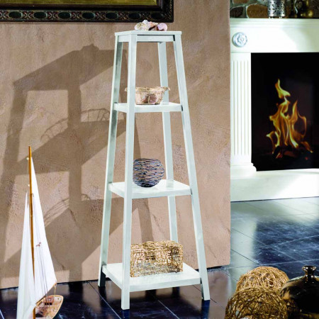 Consolle piramidale in legno, dettaglio dei piani