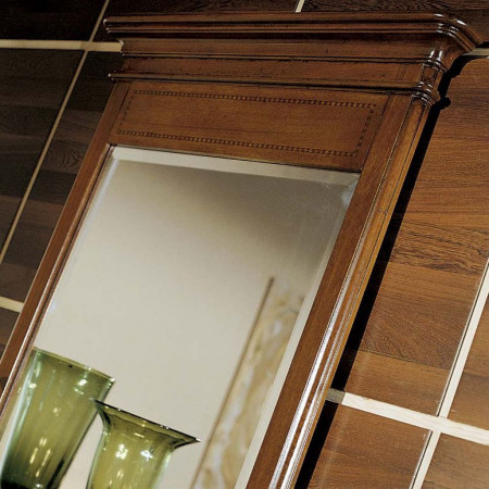 Specchiera filettata in legno toulipier con intarsi