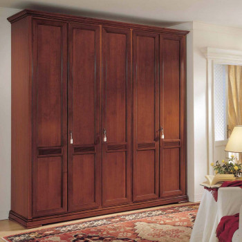Armadio 5 ante battenti in legno massello toulipier