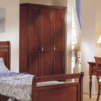 Armadio 3 ante battenti legno massello in camera