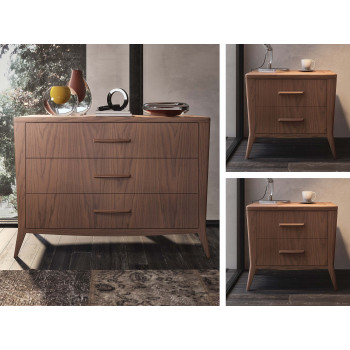 Comò in legno moderno con cassetti ampi e dettagli frassino