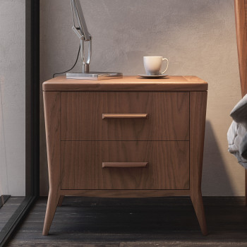 Comodino moderno in legno con superficie dettagliata