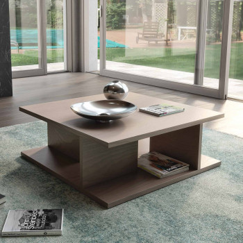 Tavolino Nova Project in legno di frassino con piano inferiore