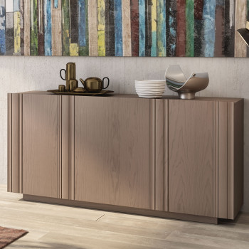 Credenza Nova Vita 3 porte in legno frassino, design