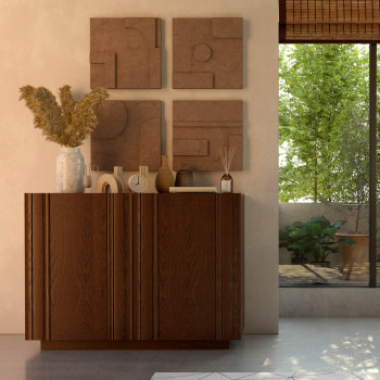 Credenza Nova Vita 2 porte in frassino, dettaglio design